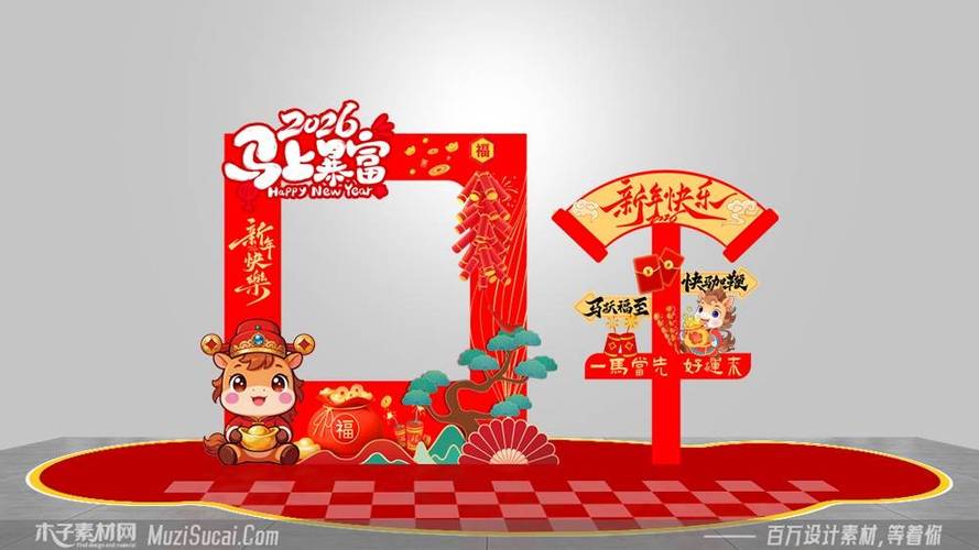 2026新年美陳設(shè)計(jì) 傳統(tǒng)與創(chuàng)意的交融及木子素材網(wǎng)的資源助力